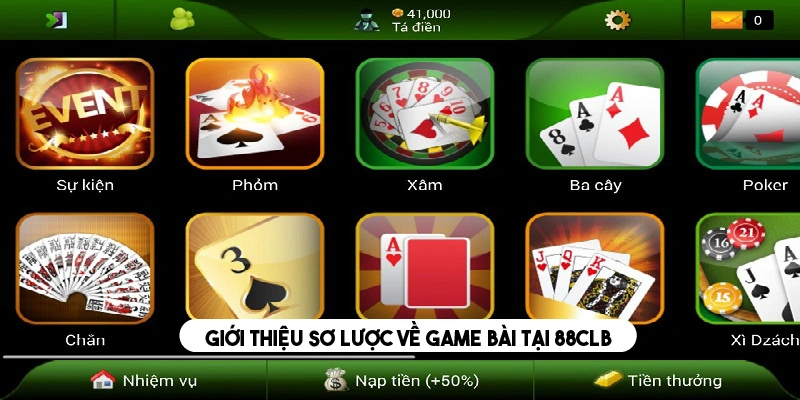 Khái quát về sân chơi game bài uy tín - 88CLB